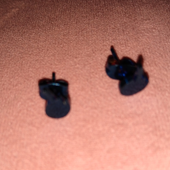 Royal Blue Middle Finger Earrings Hands 1 Pair Fun Studs Humor Funny Joke F U - Picture 5 of 11